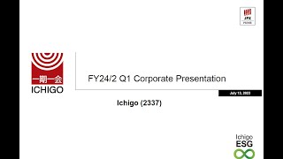 FY242 Q1 Web Earnings Call with Chairman Scott Callon（Video Recording） [upl. by Pros]