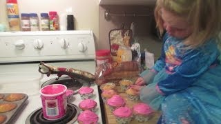 Cooking With Kinsley Cupcake Style [upl. by Atinnor]