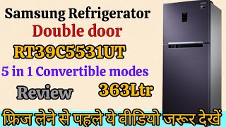 Samsung 363L FrostFree Convertible 5 In 1 Double Door Refrigerator RT39C5531UT REVIEW AND DEMO 2023 [upl. by Bivins]