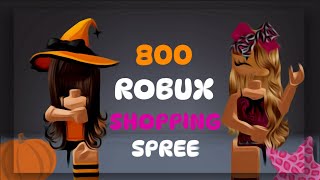 GOING ON AN 800 ROBUX SHOPPING SPREE  roblox [upl. by Aracahs213]