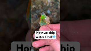 This is how we ship the precious water opal to you😊💎✨ wateropal crystals gemstone [upl. by Aronael]