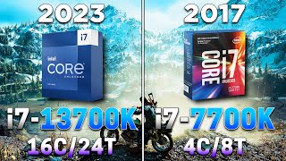 Core i7 13700K 2023 vs Core i77700K 2017  PC Gameplay Benchmark Tested 6 Yrs Difference [upl. by Kahlil]