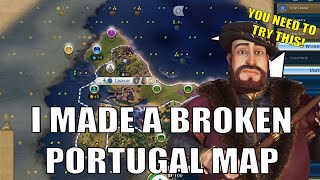 I made an INSANE Portugal map and you need to try it 1 Broken Portugal Deity Start FP Civ 6 [upl. by Serena]