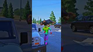 Spiderman pet Tommy got hidden by train and got injured 😔  gta5 shorts trending viralshorts [upl. by Shaff]