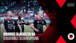 “𝗛𝗲𝗹𝗲 𝗺𝗼𝗼𝗶𝗲 𝗱𝗮𝗴 𝘃𝗼𝗼𝗿 𝗱𝗲 𝗰𝗹𝘂𝗯”  Marinus Dijkhuizen na sensationele seizoensopening tegen NEC [upl. by Adabelle]