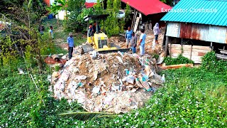 Incredible New Project Bury The Garbage By Komatsu D20P Bulldozer And Miniature Truck Unloading [upl. by Asilegna66]