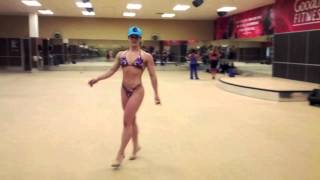 Katia Callegari  Posing Practice 7 Weeks Out NSABBA 2013 [upl. by Acenom137]