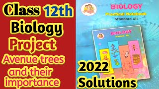 12th Biology Project  Avenue trees and their importance project [upl. by Buyse]