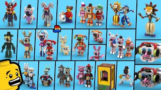 LEGO FNAF How to Build Help Wanted 2 Minifigures Every Animatronic [upl. by Hgielek]