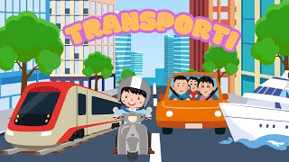 Canzone dei trasporti🚗🚂✈️  Veicoli per Bambini  Divertente e Educativo [upl. by Acinoreb414]