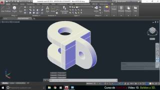 AutoCAD Ejercicio 1 Solidos y 3D HD [upl. by Ruhtracm836]