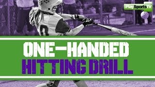 Softball Hitting OneHanded Hitting Drill [upl. by Flodur]