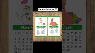 Pocket Calendar Design👌🏼 graphicdesign calendar spongebob top [upl. by Nieberg561]