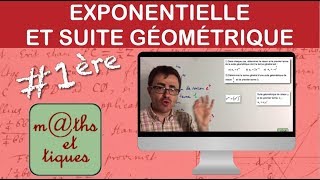 Déterminer une suite géométrique comprenant une exponentielle  Première [upl. by Schuster]