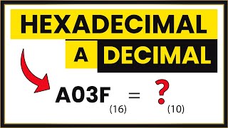 🚀 HEXADECIMAL a DECIMAL MEJOR Método en 2 Minutos [upl. by Ilil]