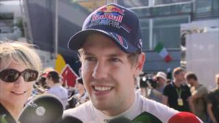 F1 2011 Italy  Sebastian Vettel Interview  Overtake [upl. by Eniortna586]