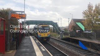 Class 185 trains at Cottingley 1562024 [upl. by Adrahc]