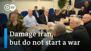 Israeli War Cabinet discusses the response to Iran attack  DW News [upl. by Ingeborg]