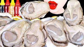 ASMR GIANT RAW OSTERS 크림 가득 찬 바위굴 먹방 다양한 특제소스 RAW SEAFOOD MUKBANG KOREAN EATING [upl. by Anek929]