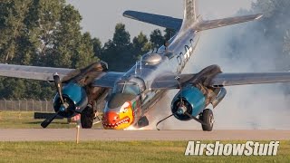 A26 Invader Nose Gear Collapse On Landing [upl. by Katusha]