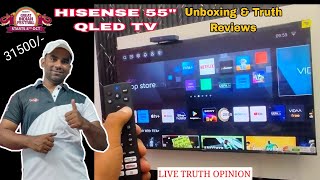 HISENSE  55 inch 4k QLED TV UNBOXING and honest reviews [upl. by Lanevuj43]