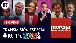 Resultados de la encuesta de Morena  Transmisión especial ruta2024 en El Heraldo de México [upl. by Notnert697]