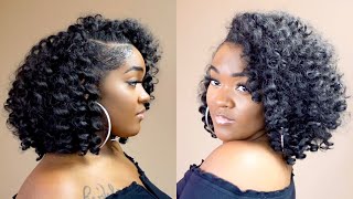 15 EASY 1 PACK CROCHET ROD SET STYLE  How To  Protective hairstyles for natural hair [upl. by Tierell]