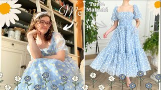 I Made My 18th Birthday Dress🎂 Inspired by the Tueta Matoshi Daisy Dress🌼Upcycle amp Tutorial [upl. by Eciram]