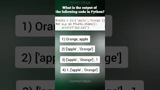 Python Question Day 52  Dict in Python shorts short shortsfeeds [upl. by Bunnie]