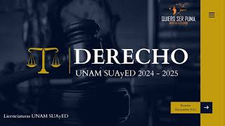 Licenciatura en Derecho UNAM SUAyED 2024  2025  Todo lo que Necesitas Saber [upl. by Abih]