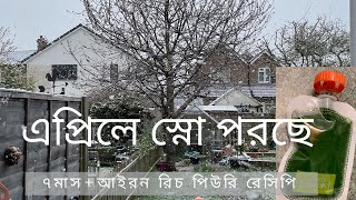 Its snowing in April ৭৮ মাসের বাচ্চাদের জন্য মজার আয়রন রিচ পিউরি রেসিপি । 7 baby food recipe [upl. by Nari721]