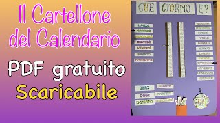 Cartellone del CALENDARIO PDF scaricabili gratuiti SCUOLA PRIMARIA [upl. by Starling]