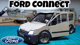 Kartondan Ford Connect yapımı  how to make car from cardboard  kartondan araba nasıl yapılır  dıy [upl. by Dnaltruoc]