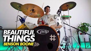 BEAUTIFUL THINGS  Benson Boone DRUM COVER [upl. by Hightower]