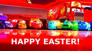 Disney Cars Easter Holiday Edition Micro Drifters 2013 Pixar Toys Mater Chick Hicks Dinoco McQueen [upl. by Teri]