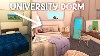 Transforming a UNIVERSITY DORM in BLOXBURG [upl. by Ronal]