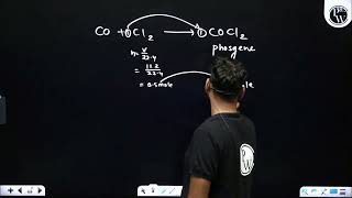 The volume of phosgene formed at STP when 112 lit of chlorine reacts with carbon monoxide is [upl. by Heber]