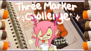 ˚✧₊☆Attempting the Three Marker Challenge˚✧₊☆ [upl. by Mead]