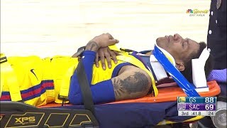 Patrick McCaw Scary INJURY  Warriors vs Kings  March 31 2018  201718 NBA Season [upl. by Acirred]