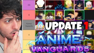 The OFFICIAL Anime Vanguards Update 1 TIER LIST Best Units amp The Meta [upl. by Edmee]