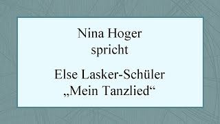 Else LaskerSchüler „Mein Tanzlied“ 1917 [upl. by Fahy291]