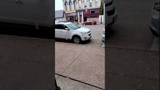 Heavy hailstorm on City Street in Waupun Wisconsin [upl. by Pfaff]