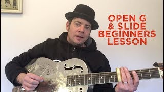 Open G Slide amp Guitar Beginners Lesson [upl. by Berkin]