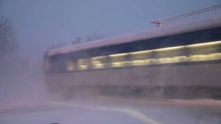 Amtrak 73 in the snow in Morrisville NC [upl. by Nicoli]