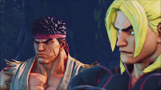 ALL Ken amp Ryu CutScenes amp Fights Street Fighter V Story Mode [upl. by Aurore]