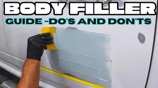 BODY FILLER BONDO TIPS and TECHNIQUES for PRO results [upl. by Ventre]