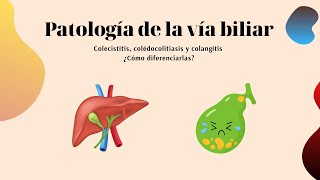 PATOLOGÍA DE LA VÍA BILIAR colecistitis colédocolitiasis y colangitis [upl. by Cornwell]