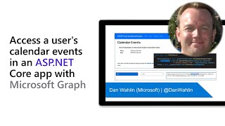 Access a users calendar events in an ASPNET Core app with Microsoft Graph [upl. by Miksen]