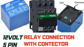 12 volt 5 pin relay connection and wiring  12 volt 5 pin relay ky conection kaisy krain [upl. by Ahsad]