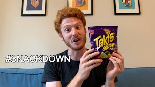 TAKIS VERSUS EVERYTHING  SnackDown Snack Reviews  Takis Fuego [upl. by Alleciram169]